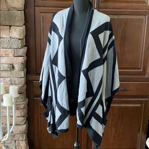 Mossimo Black and Gray Oversized Cardigan